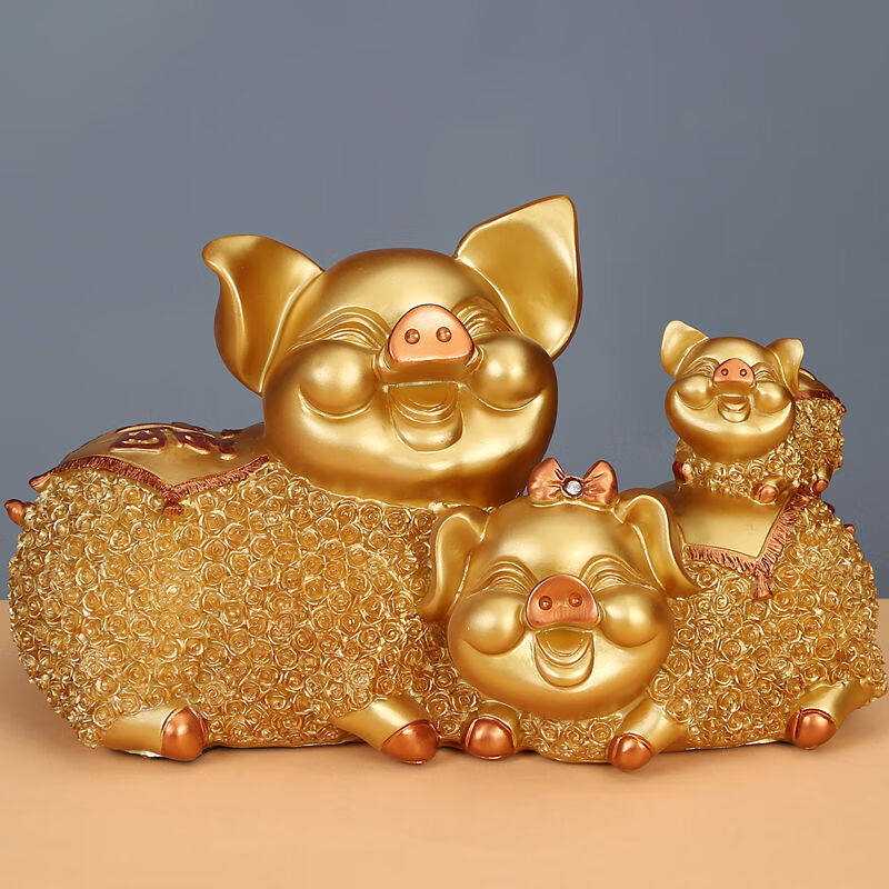 唐扣招财金猪摆件家居客厅装饰品创意电视柜酒柜乔迁开业礼品结婚怎么看?