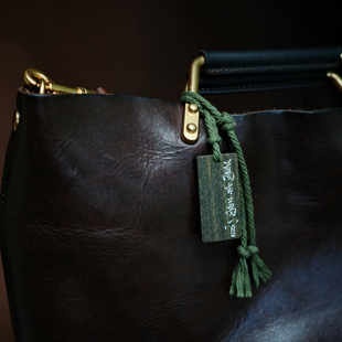 「万吉万宜」绿檀老料包挂国风钥匙扣挂件饰品高档不含包