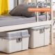 收纳箱学生宿舍带锁收纳箱大容量学生宿舍神器隐私防盗储物箱加锁