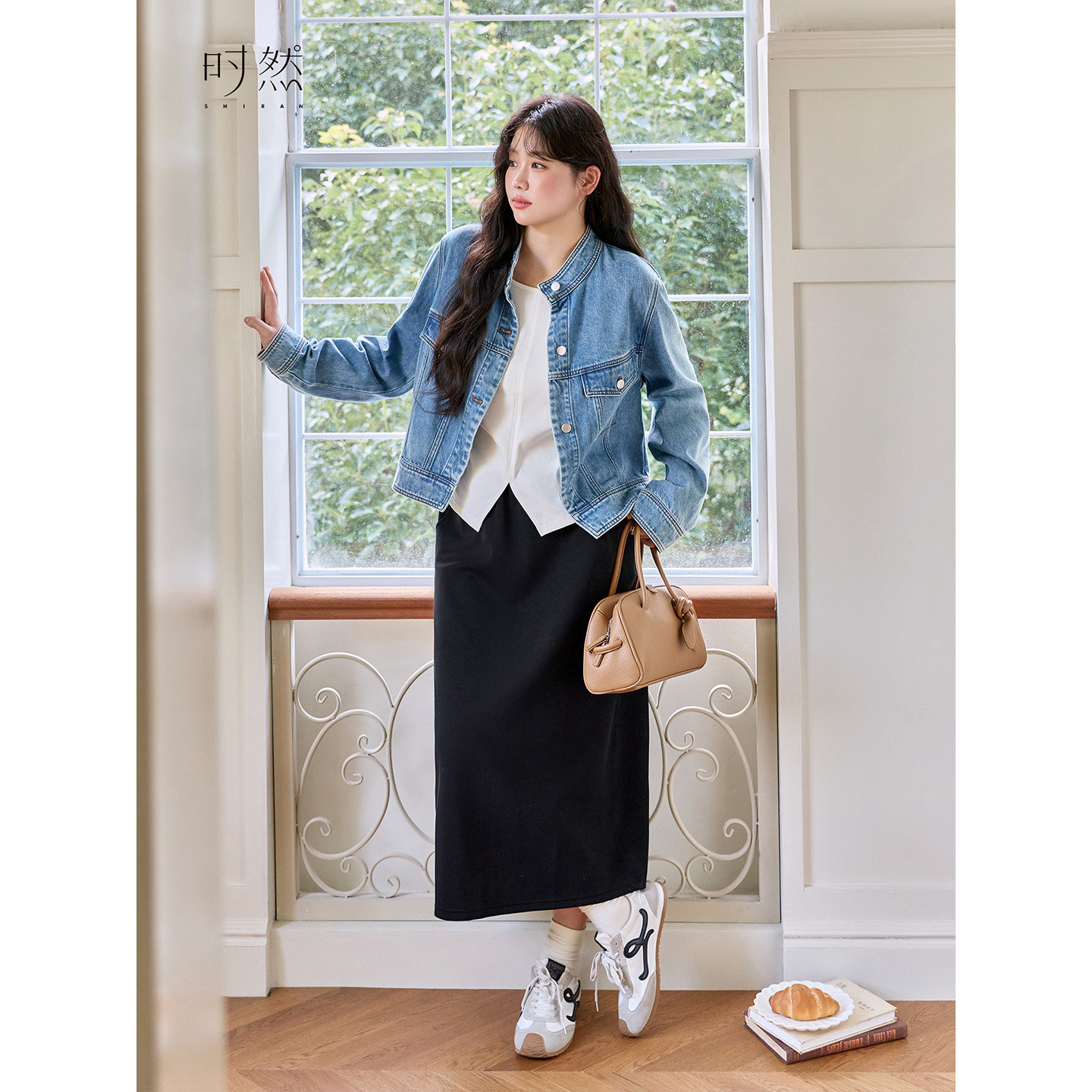 时然大码女装微胖MM秋新款简约显瘦时尚高腰撞色百搭休闲半身裙,女装/女士精品,大码内搭,淘宝优惠券,粉丝福利购,淘宝优惠卷