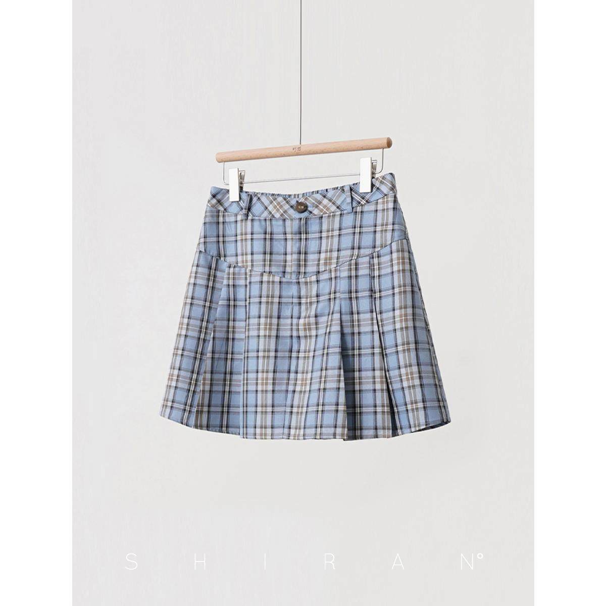 时然大码微胖MM24年秋季韩系时尚显瘦学院遮肉遮胯短款格纹半身裙,女装/女士精品,大码内搭,淘宝优惠券,粉丝福利购,淘宝优惠卷