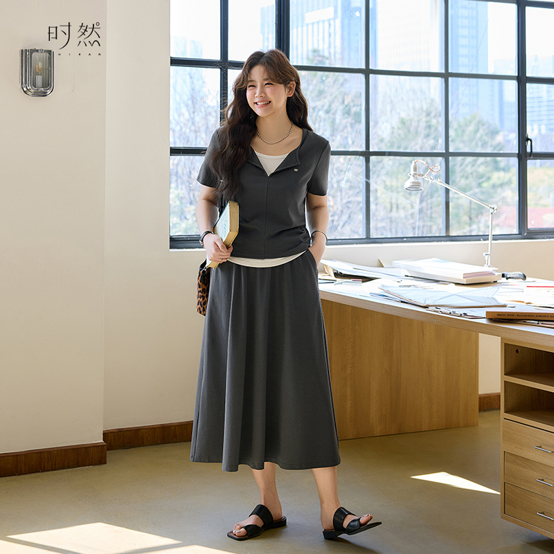 时然内搭大码胖mm显瘦遮肚