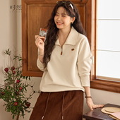 女装 加绒卫衣25秋冬打底衫 新款 时然大码 微胖mm长袖 女士上衣高级感