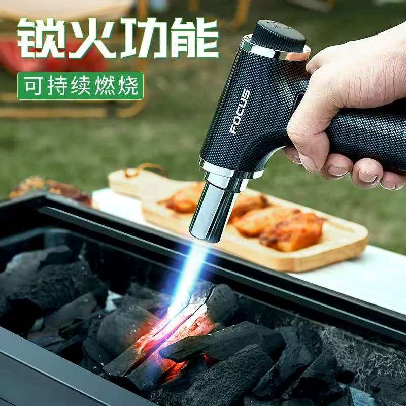 直冲喷枪防风点火器金属焊枪户外烧烤充气打火机烧猪毛点艾灸雪茄