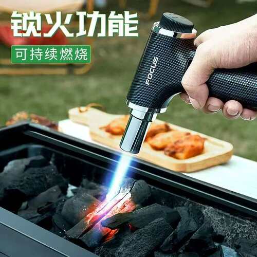 直冲喷枪防风点火器金属焊枪户外烧烤充气打火机烧猪毛点艾灸雪茄