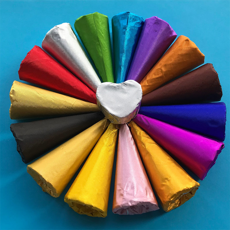 金色锡纸 彩色巧克力糖果芝麻丸普洱龙珠茶叶包装铝箔细格纹8*8cm