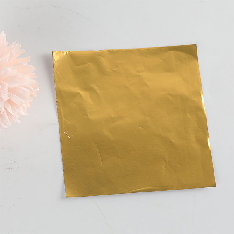 大号金色锡纸45*45cm茶叶砖饼婚礼庆典道具礼品水果包装光亮铝箔