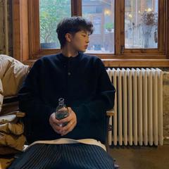 MADEINWN 毛衣男纯色套头新款韩版ins潮流亨利领内搭打底针织衫