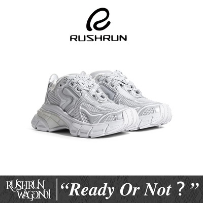 【丁程鑫同款】RUSHRUN WAGON01白色户外运动休闲增高休闲老爹鞋