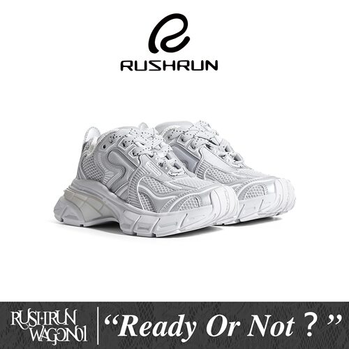 【丁程鑫同款】RUSHRUN WAGON01白色户外运动休闲增高休闲老爹鞋