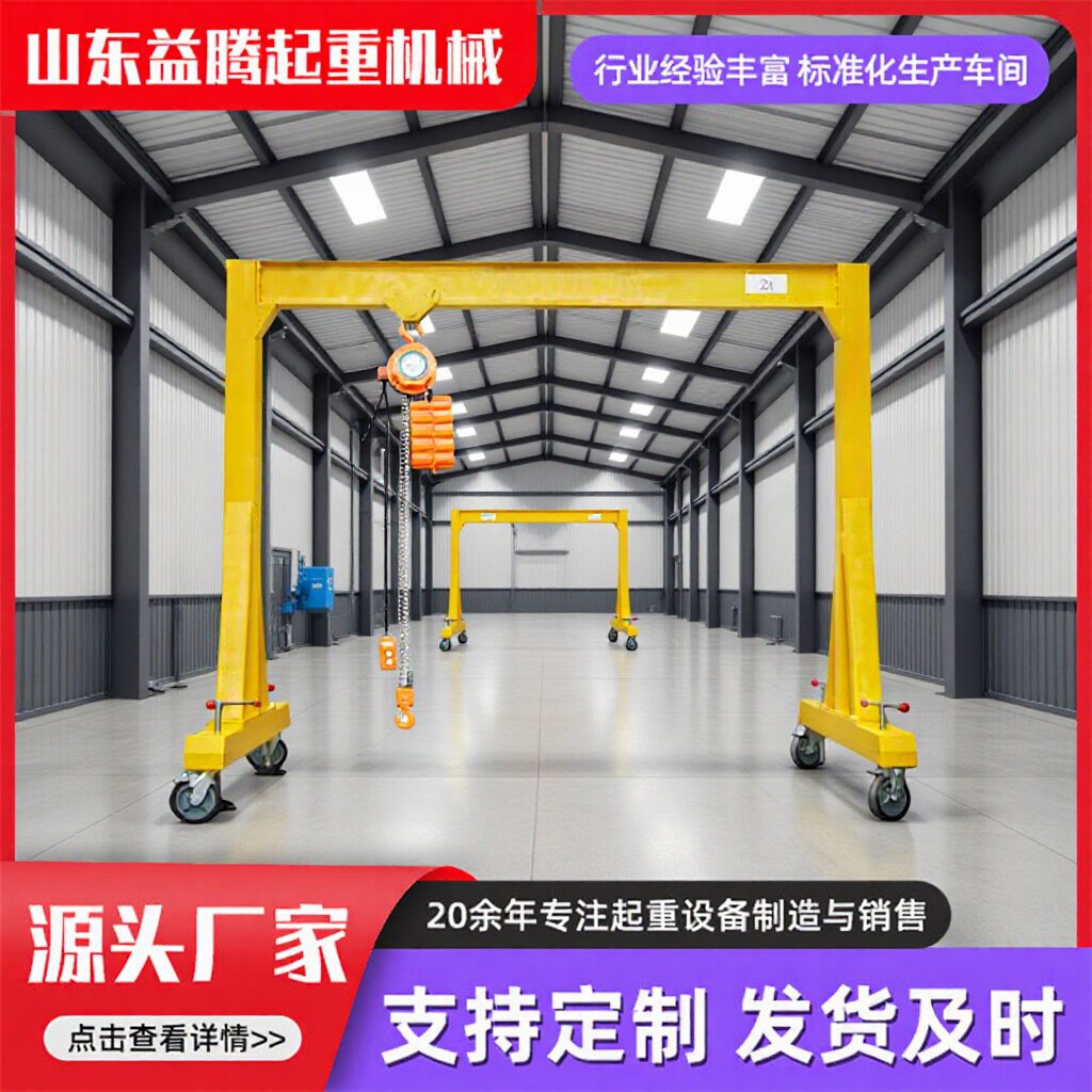 电动龙门架3吨5吨 车间小型移动式可拆卸0.5吨龙门架 无轨龙门架
