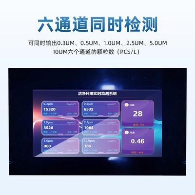 环G境监测统埃激光粒子计数器在线尘粒子温湿度一系体监测MP认证