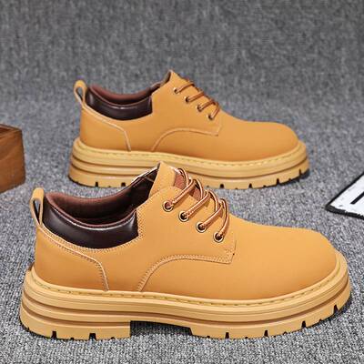 男鞋秋冬季厚底内增高防