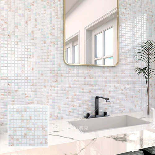 Призрачная кристалл золотая линия стеклянная мозаика ванная балкон балкон