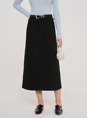 ART CHARACTER/艺符小A字牛仔半身裙女春秋季裙子显瘦中长款