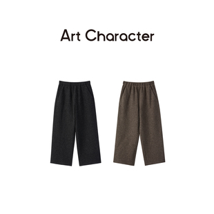 CHARACTER 羊毛御寒加厚毡呢九分羊毛针织裤 艺符 升级 爆款 ART