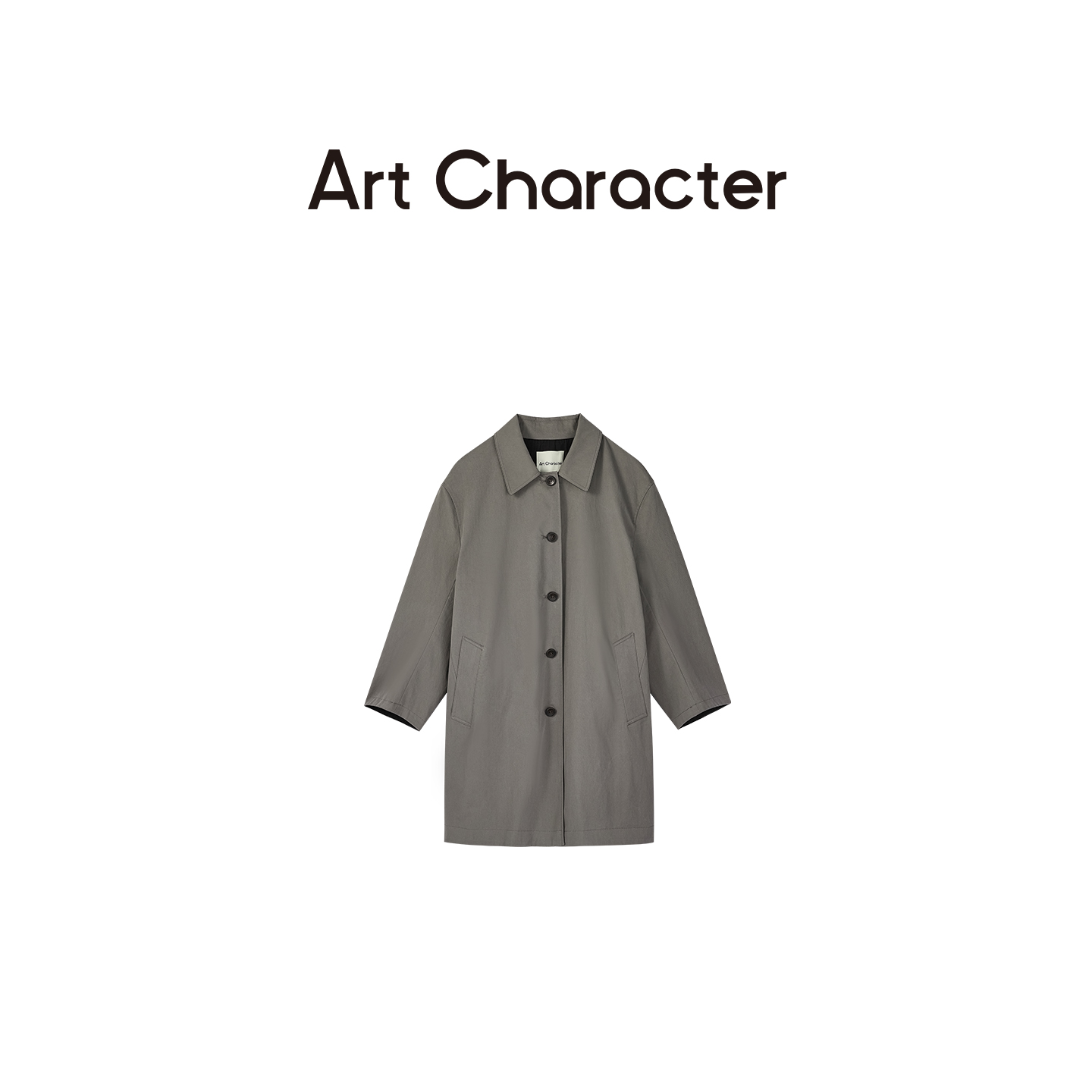 ART CHARACTER/艺符经典复古立裁宽松双面穿中长款风衣女秋新外套