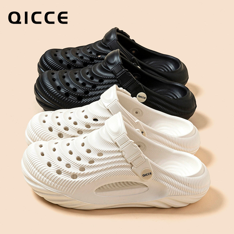 轻臣朔风运动洞洞鞋男女情侣款轻便EVA凉拖鞋夏季防滑沙滩半拖鞋