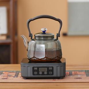 电陶炉煮茶器大功率1600W智能煮茶炉耐高温玻璃蒸煮茶壶加厚