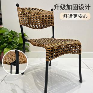 编织藤椅手工编织家用靠背椅户外儿童椅快递椅小藤椅家用单人