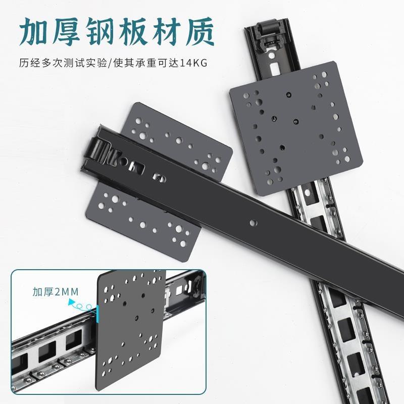 隐藏口袋门轨道回旋门导轨静音侧装式上翻门衣橱柜滑轨五金配件