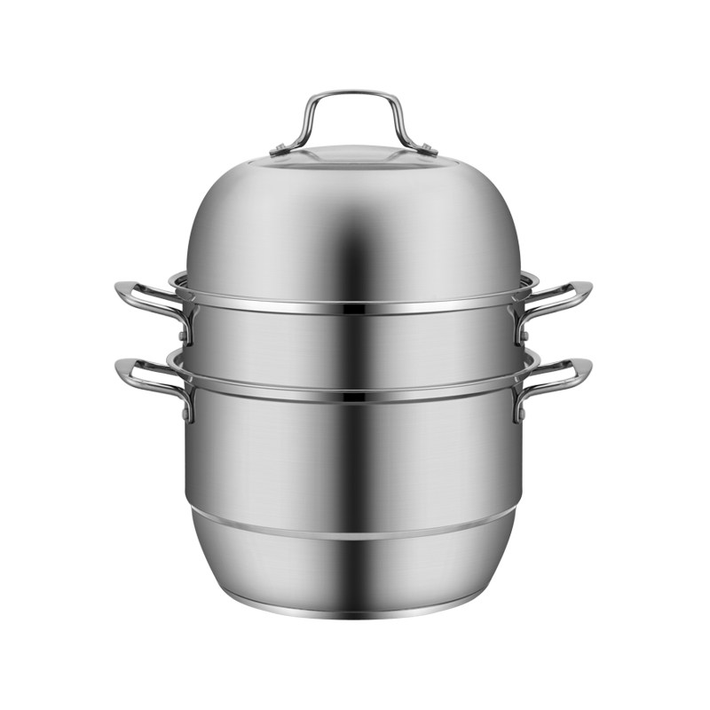 不锈钢蒸锅家用二层三层加厚多功能大容量家用燃气电磁炉蒸锅笼屉