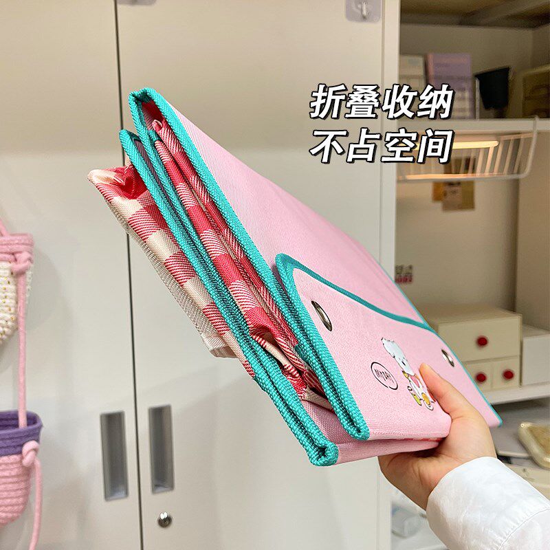 格纹收纳挂袋学生宿舍床上置物袋子上下铺门后挂壁悬挂式床上网兜