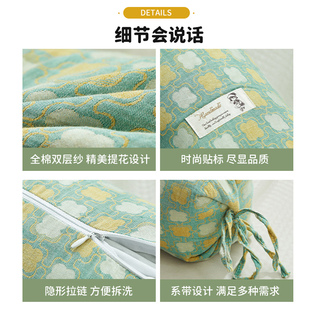 艾洛琳全棉荞麦皮壳圆柱枕头护颈椎助睡眠糖果枕富贵包睡觉专用男