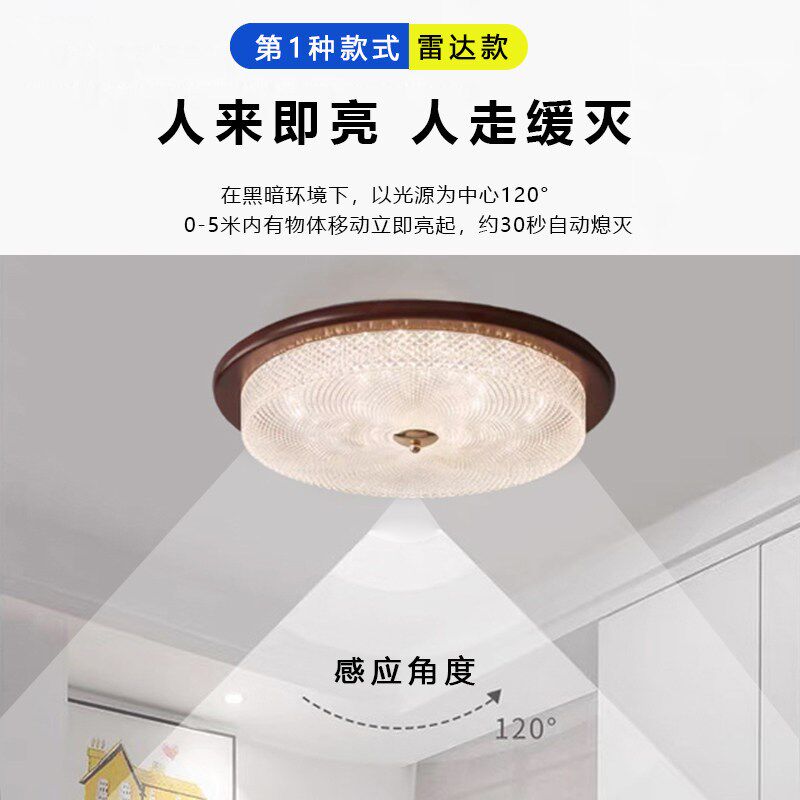 感应灯人来即亮人走即灭声光控过道走廊楼梯感应灯感应阳台吸顶灯