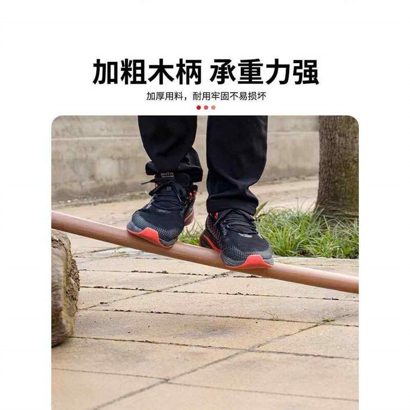 德系工艺50全锰钢加厚大铁锹木柄农用园艺户外多功能挖土家用圆头