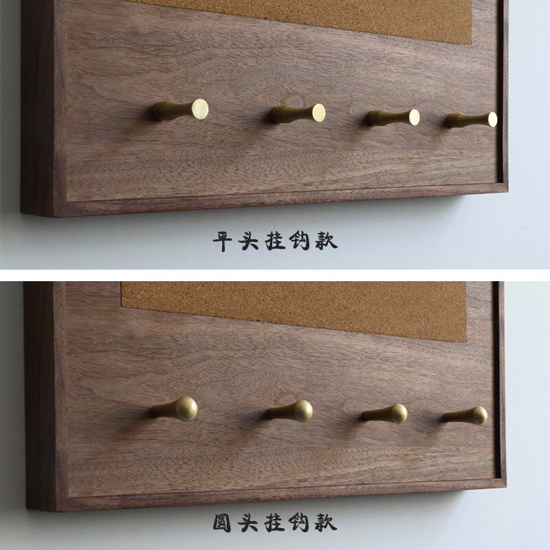 电表箱装饰画配电箱遮挡玄关电闸壁挂实木衣帽架黄铜挂钩软木盖板