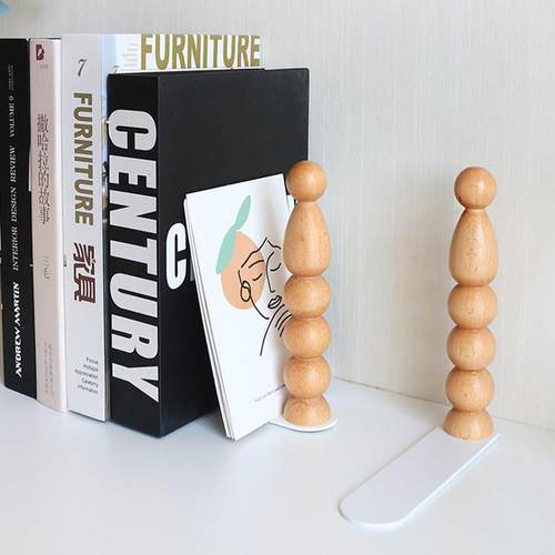 实木书立架创意书夹书挡板可移动书靠架办公文件桌面书房置物挡夹