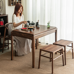 即品2025新款阳台高端乌金木茶桌存储客厅书房桌椅一体新中式茶台