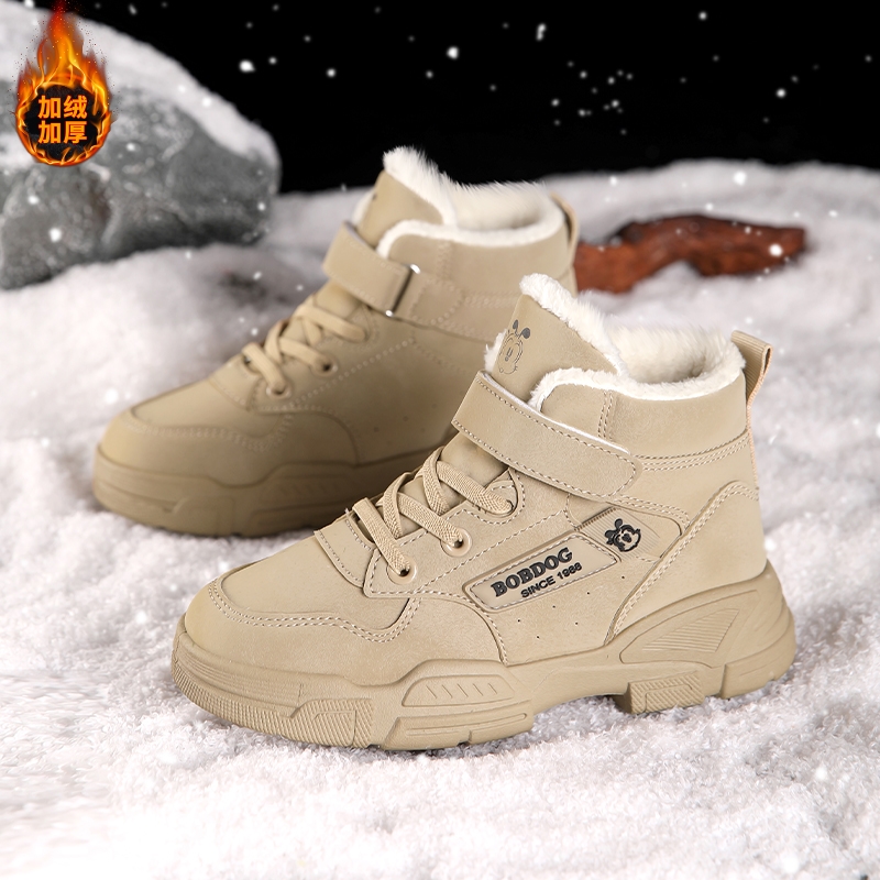 巴布豆男童大棉鞋2025冬季新款