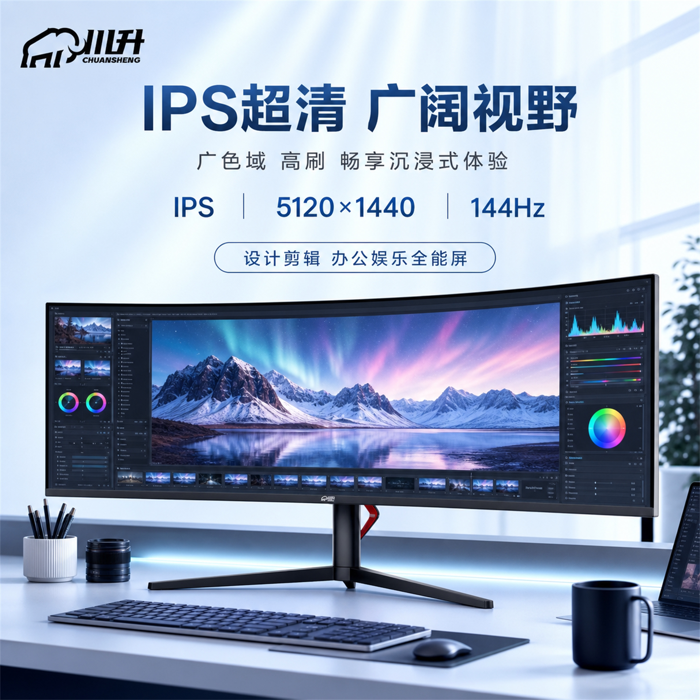 49英寸5K144HzIPS带鱼屏图片