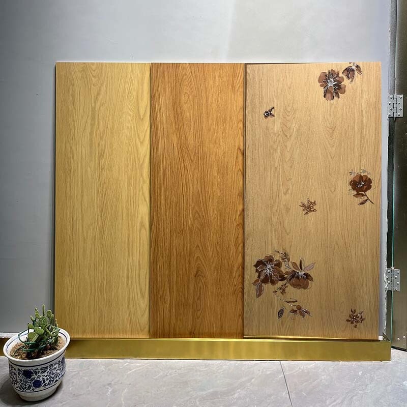 新中式装修法式奶油木质复古风花砖仿木纹瓷砖地板砖原木地砖墙砖