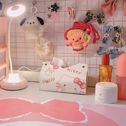 HelloKitty可爱卡通纸巾盒高级抽纸盒家用客厅桌面创意餐巾纸抽盒