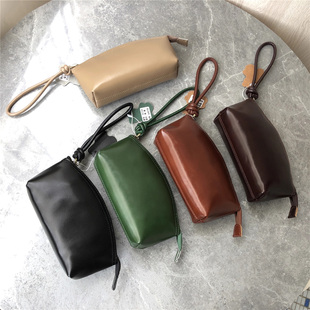 手机包女植鞣头层牛皮质感简约散步小包手腕零钱包手拿包韩版百搭
