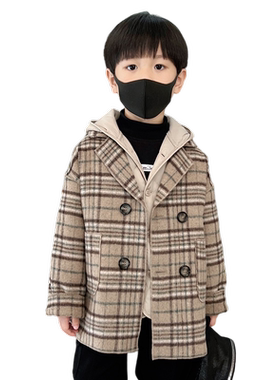 男童呢子大衣百变果果