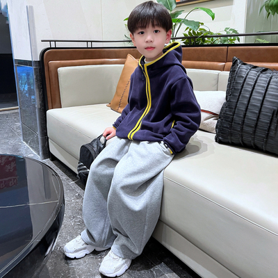 男童秋冬加绒保暖韩版休闲外套
