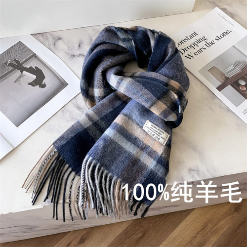 won围巾纯羊毛经典英伦风