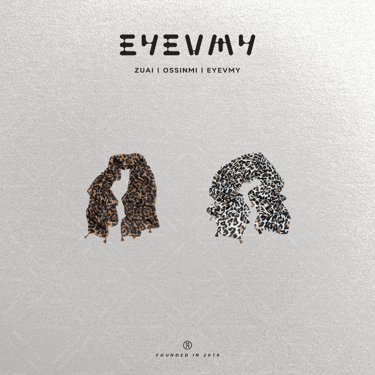 【手工流苏吊坠豹纹披肩围巾】MZCB061