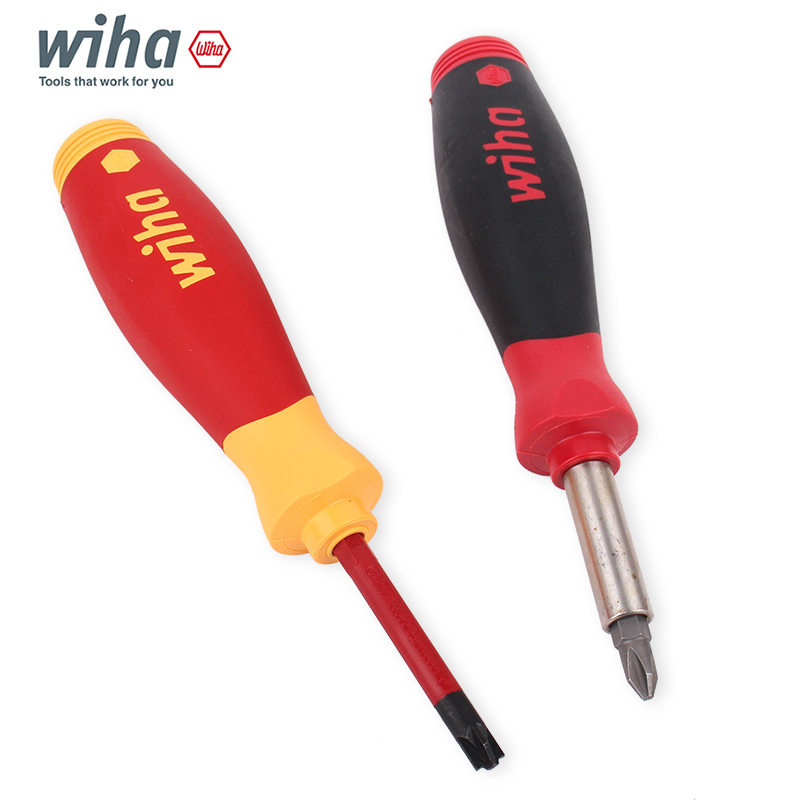 德国wiha威汉多功能螺丝刀进口电工专用改锥绝缘十字一字套装空开