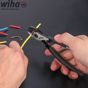 德国wiha威汉电缆钳小号6寸电工专用断线钳进口多功能剪线剥线钳