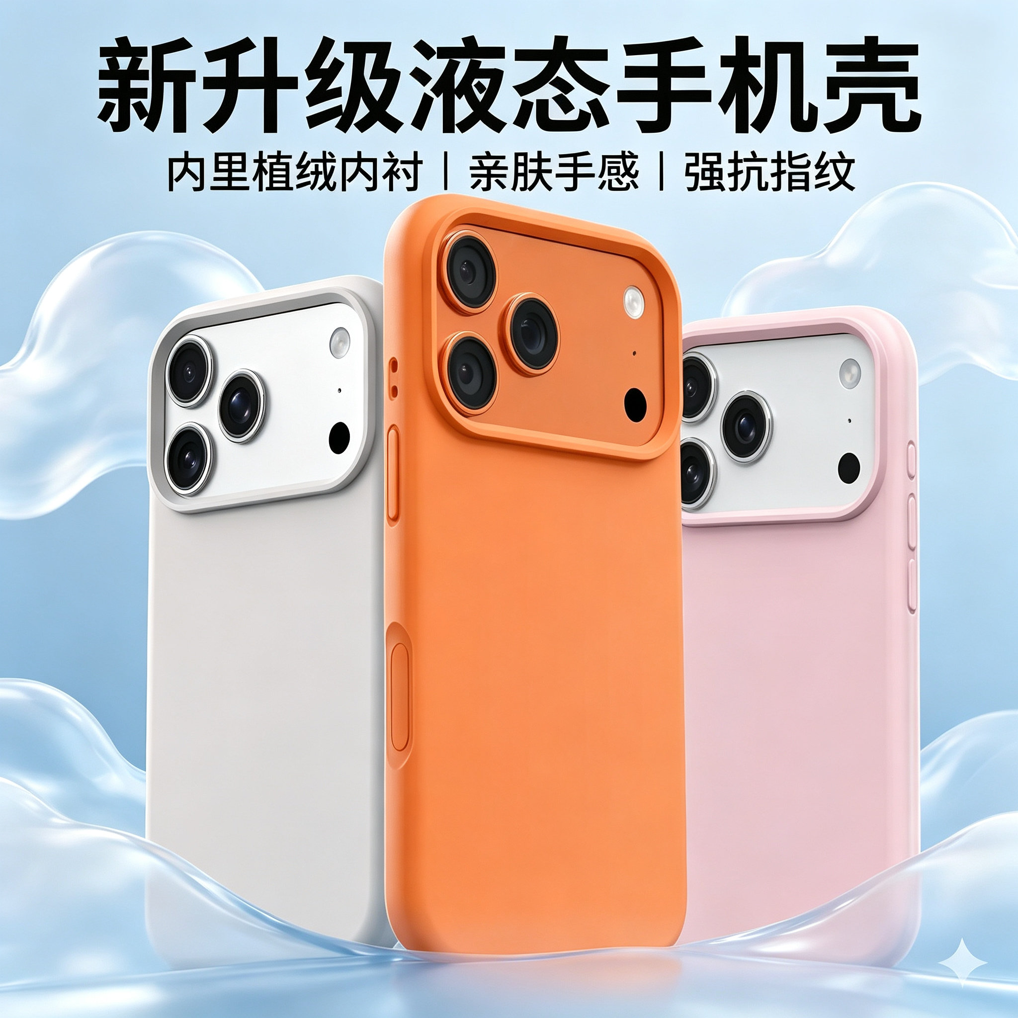 简约纯色磁吸液态硅胶手机壳适用苹果17promax手机壳iphone16pro新款15女款14带触控按键13高级全包软壳防摔