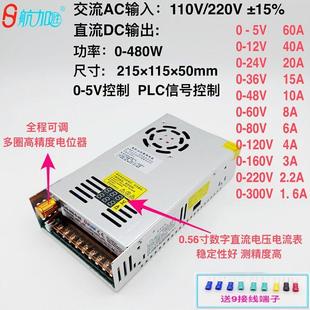 120 双数显可调直流480W开关电源0 220V 160