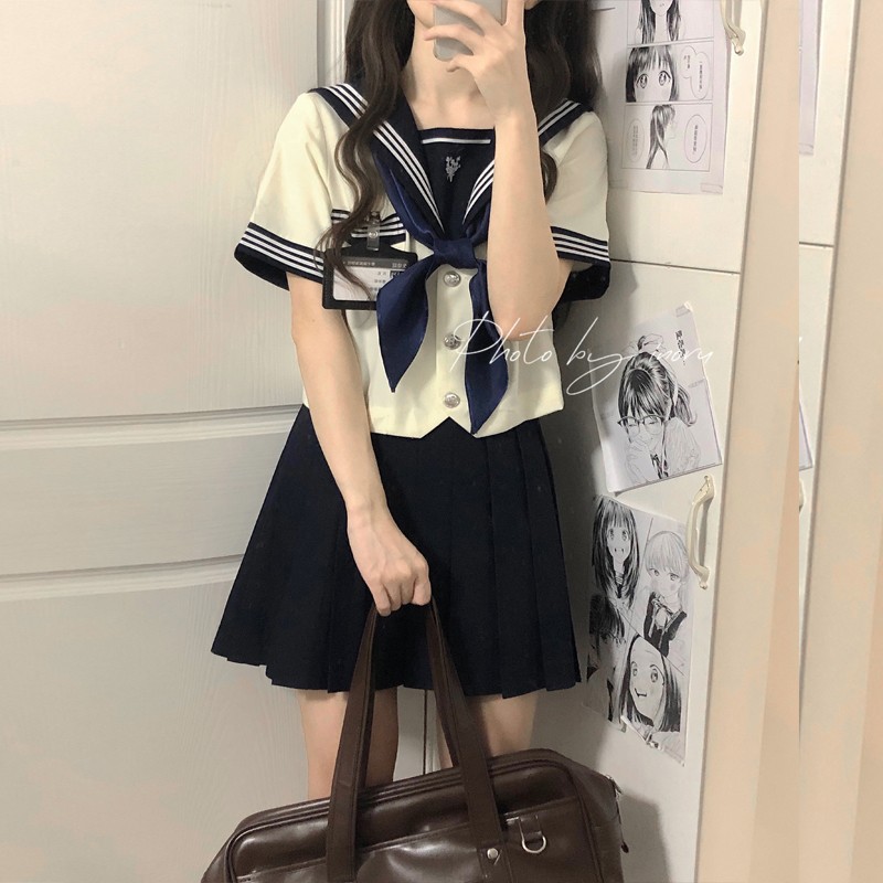 jk制服套装正版原创春夏日系学院风水手服半身裙短裙裙子套装女