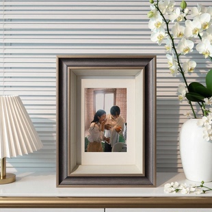 轻奢风摆台相框来照片做成相框桌面摆件情侣亲子写真照片相框横竖