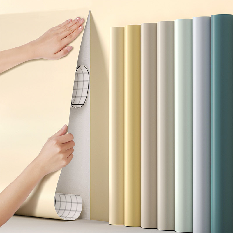 多色马卡龙墙纸防水防污无味防潮