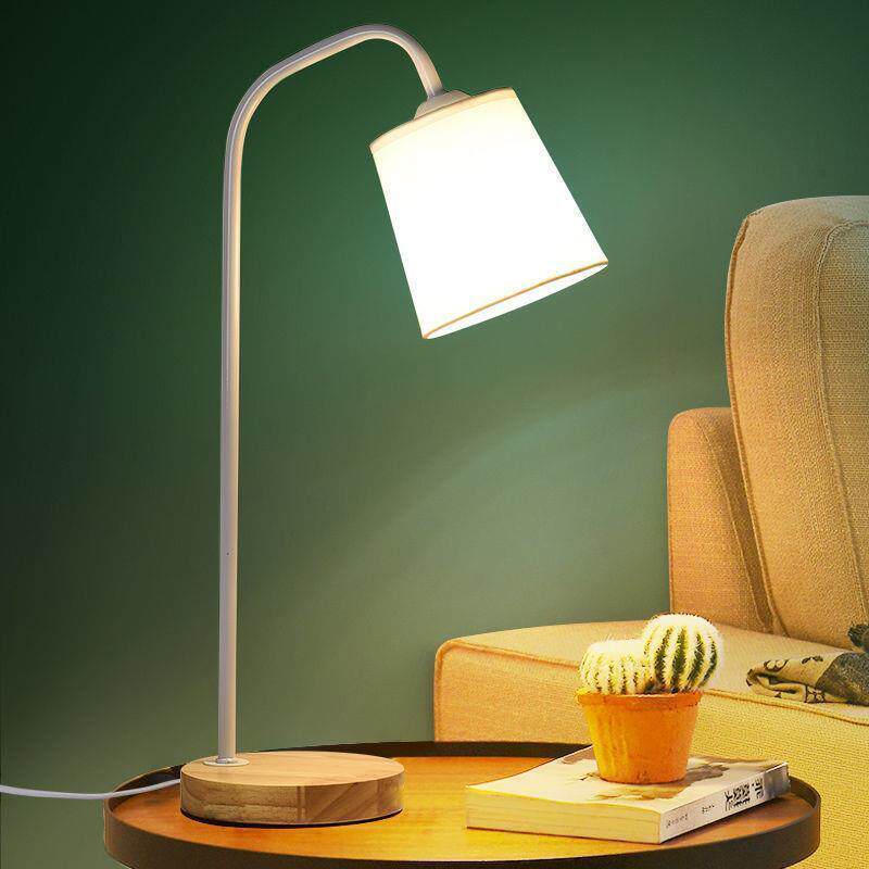 卧室床头台灯 北欧ins大学生宿舍寝室书桌学习阅读护眼暖光插电款